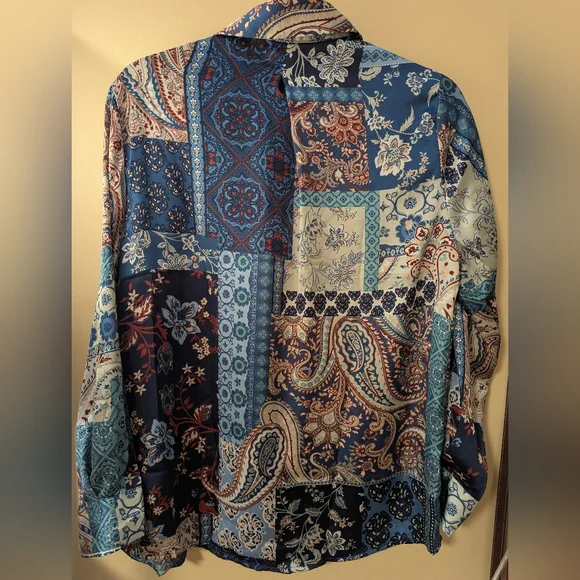 Multi Paisley Blue & Pink Button-up Shirt - Picture 2 of 5